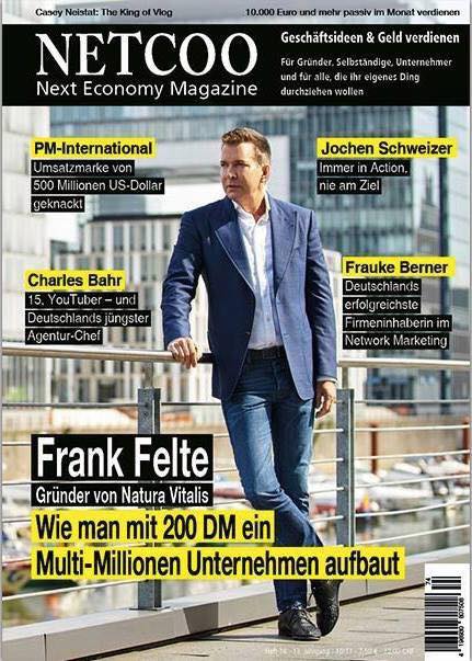 Netcoo Titelseite mit Frank Felte
