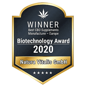 Natura Vitalis Biotechnology Award Winner 2020 Best CBD Supplements Manufacturer Europe