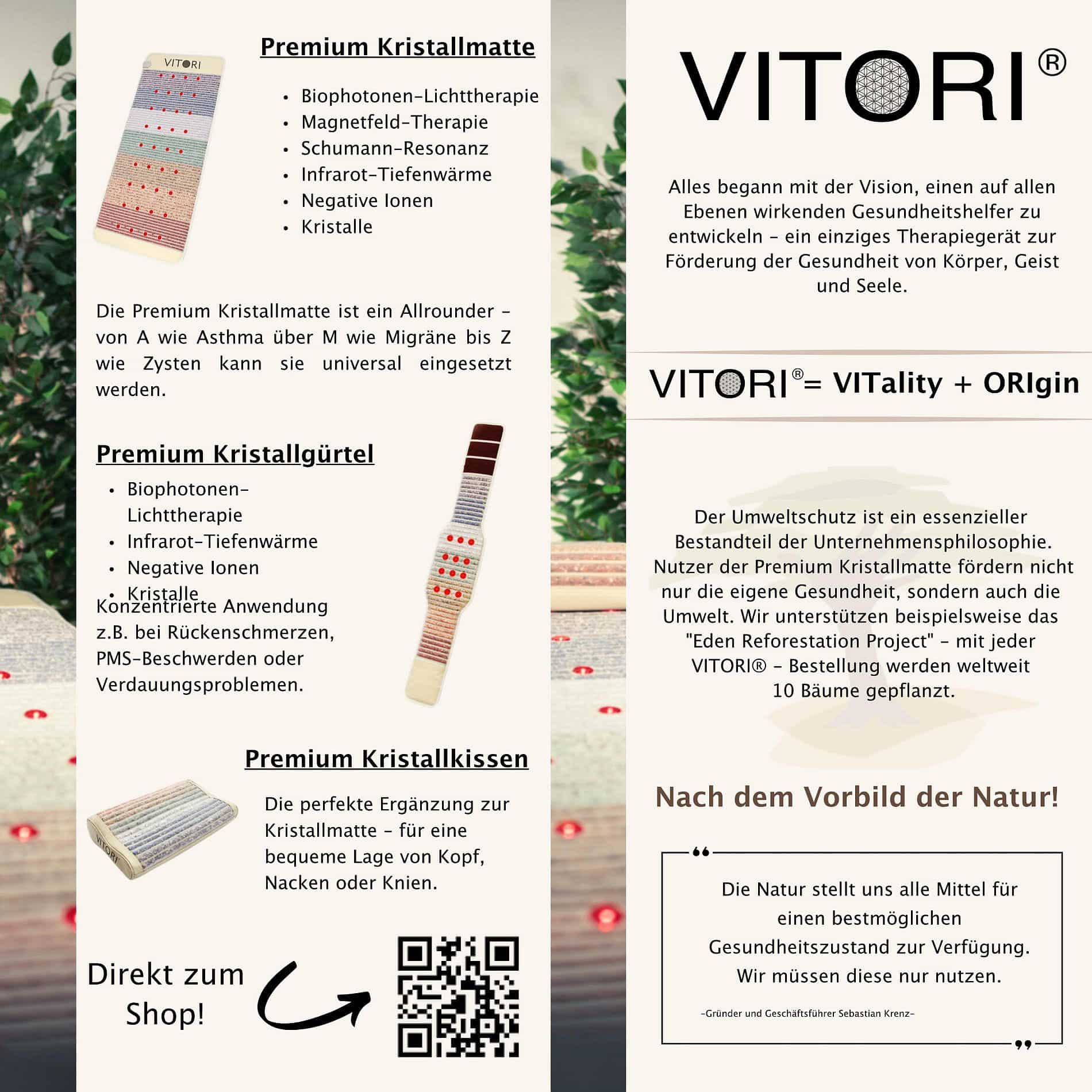 Vitori Kristallmatte Flyer deutsch Seite 1